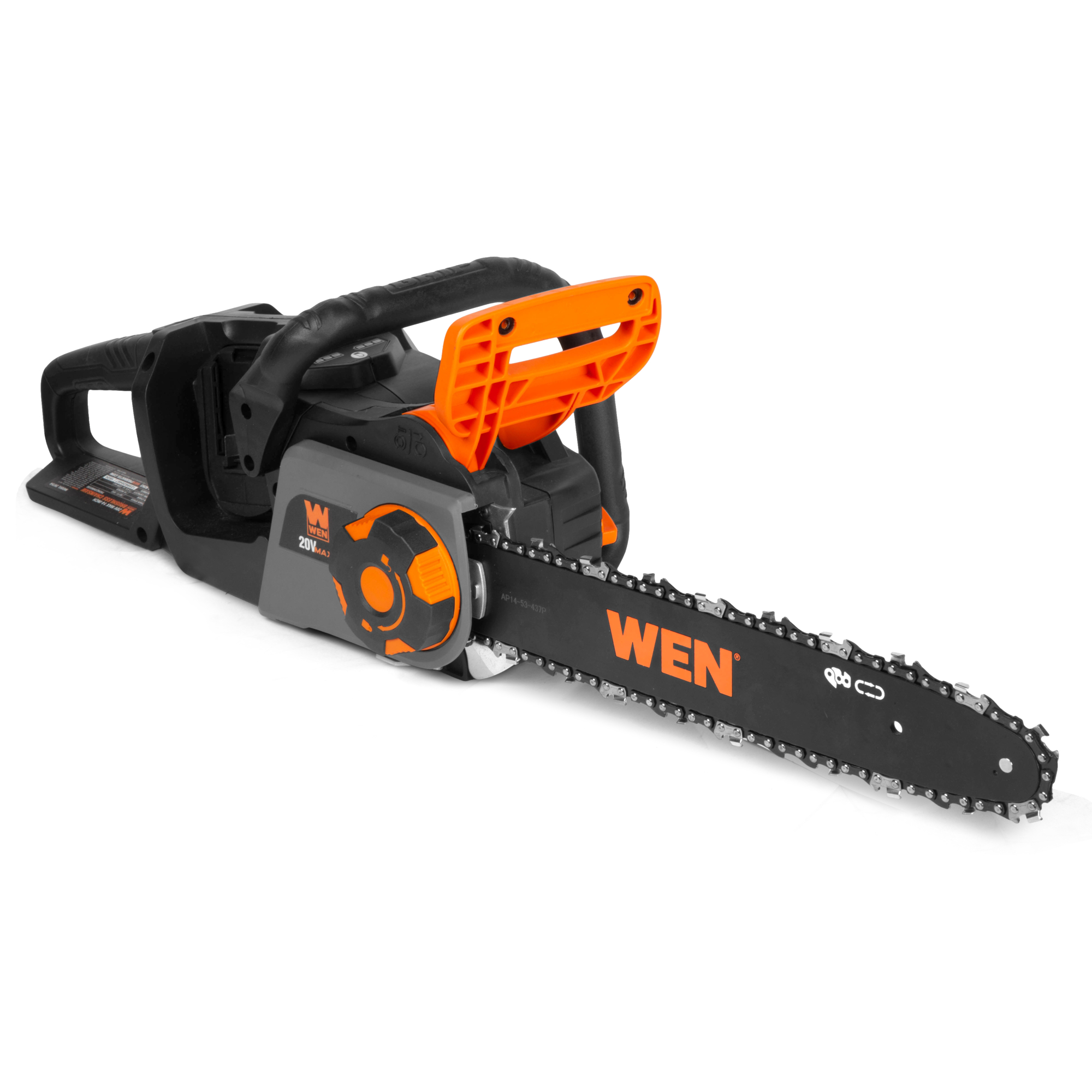 WEN 20V Max Cordless Brushless Chainsaw — 14in., Two 4Ah Batteries, Dual Port Charger, Model# 20754